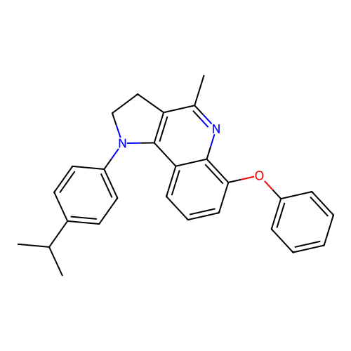 1-(4-isopropylphenyl)-4-methyl-6-phenoxy-2,3-dihydro-1H-pyrrolo[3,2-c]quinoline structure
