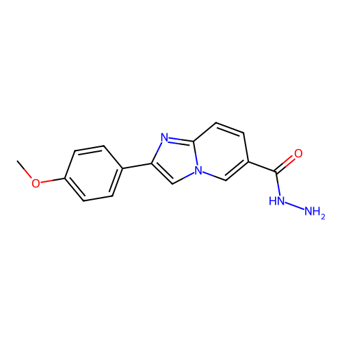 2-(4-Methoxyphenyl)imidazo[1,2-a]pyridine-6-carbohydrazide structure