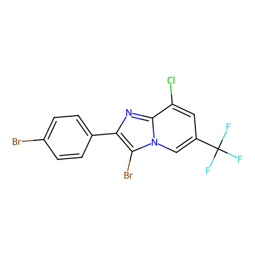 3-Bromo-2-(4-bromophenyl)-8-chloro-6-(trifluoromethyl)imidazo[1,2-a]pyridine structure