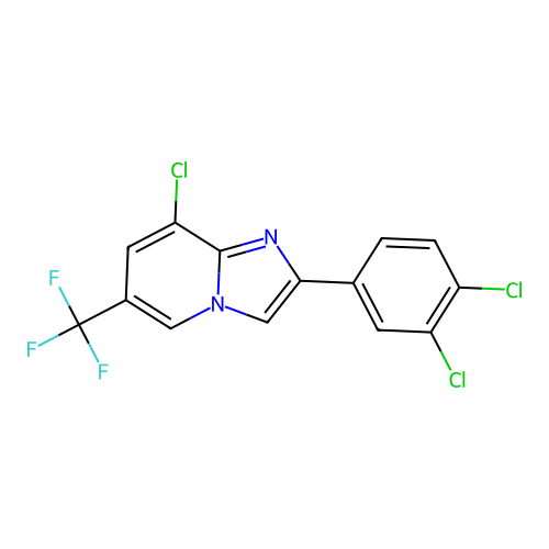 8-Chloro-2-(3,4-dichlorophenyl)-6-(trifluoromethyl)imidazo[1,2-a]pyridine structure