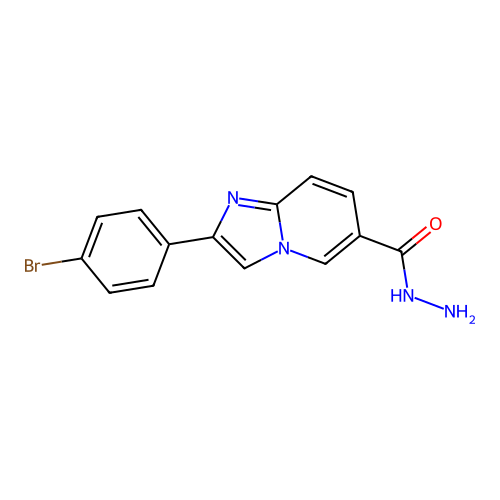 2-(4-Bromophenyl)imidazo[1,2-a]pyridine-6-carbohydrazide structure