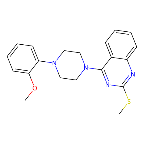 4-[4-(2-Methoxyphenyl)piperazino]-2-(methylsulfanyl)quinazoline structure