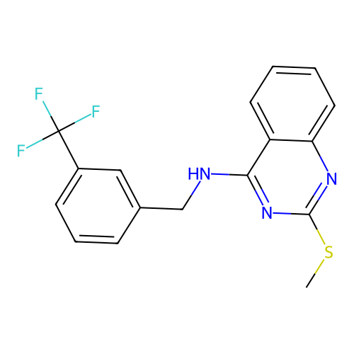 2-(methylsulfanyl)-N-[3-(trifluoromethyl)benzyl]-4-quinazolinamine structure