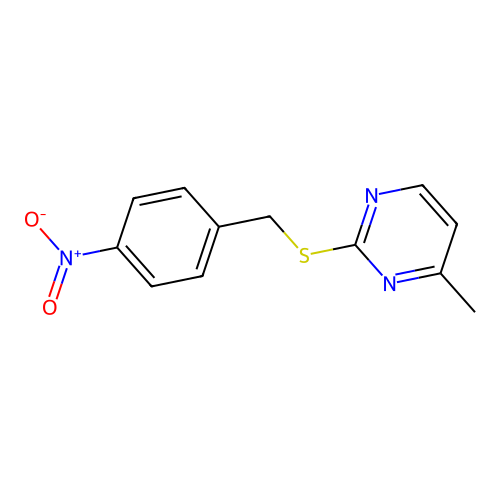 4-Methyl-2-[(4-nitrobenzyl)sulfanyl]pyrimidine structure