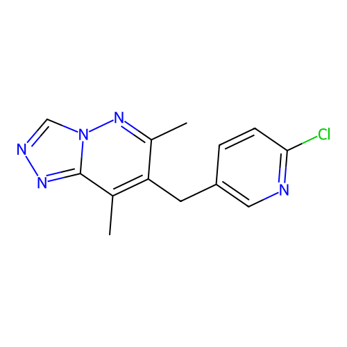 7-[(6-Chloro-3-pyridinyl)methyl]-6,8-dimethyl[1,2,4]triazolo[4,3-b]pyridazine structure