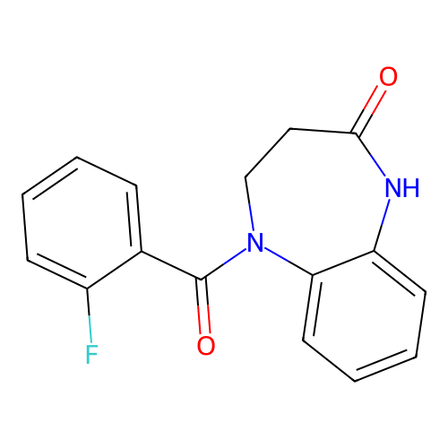5-(2-fluorobenzoyl)-1,3,4,5-tetrahydro-2H-1,5-benzodiazepin-2-one structure