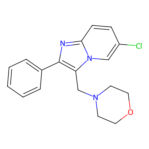 6-Chloro-3-(morpholinomethyl)-2-phenylimidazo[1,2-a]pyridine structure