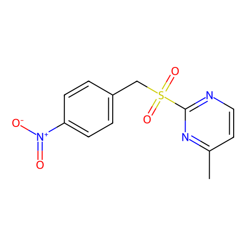 4-Methyl-2-[(4-nitrobenzyl)sulfonyl]pyrimidine structure