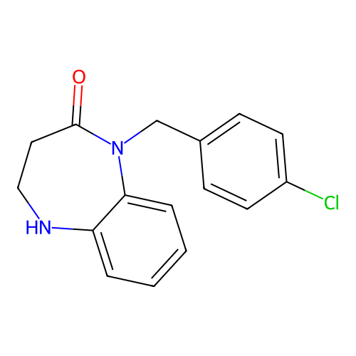 1-(4-chlorobenzyl)-1,3,4,5-tetrahydro-2H-1,5-benzodiazepin-2-one structure