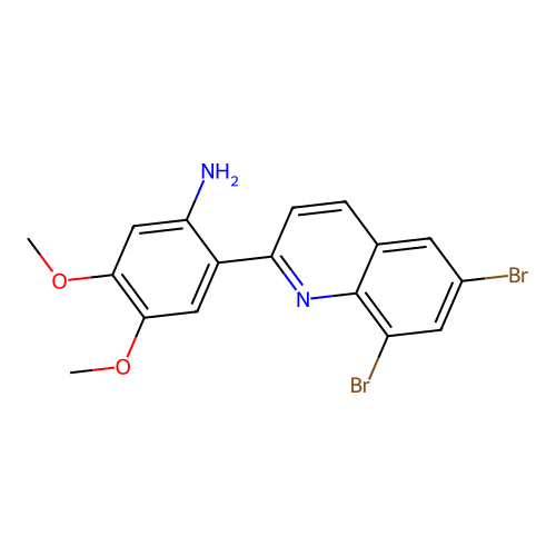 2-(6,8-Dibromoquinolin-2-yl)-4,5-dimethoxyaniline structure