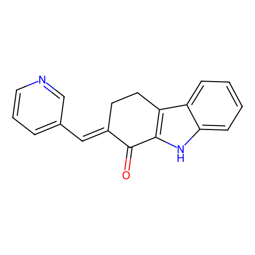 2-(pyridin-3-ylmethylidene)-4,9-dihydro-3H-carbazol-1-one structure
