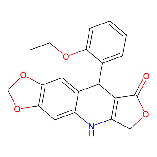 9-(2-ethoxyphenyl)-6,9-dihydro[1,3]dioxolo[4,5-g]furo[3,4-b]quinolin-8(5H)-one structure