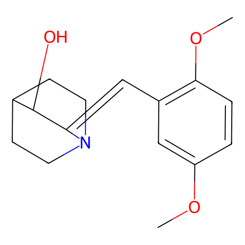 2-[(2,5-Dimethoxyphenyl)methylidene]-1-azabicyclo[2.2.2]octan-3-ol structure