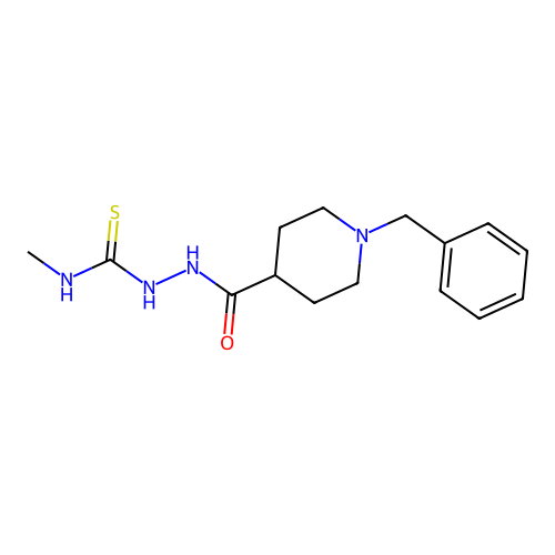 2-[(1-benzyl-4-piperidinyl)carbonyl]-N-methyl-1-hydrazinecarbothioamide structure