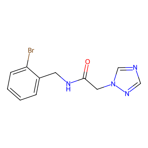 N-(2-bromobenzyl)-2-(1H-1,2,4-triazol-1-yl)acetamide structure
