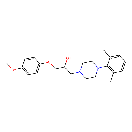 1-[4-(2,6-Dimethylphenyl)piperazino]-3-(4-methoxyphenoxy)-2-propanol structure