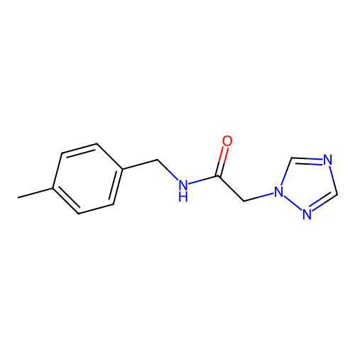 N-(4-methylbenzyl)-2-(1H-1,2,4-triazol-1-yl)acetamide structure