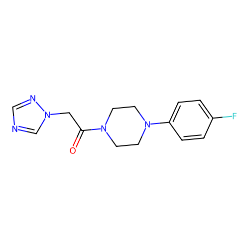 1-[4-(4-fluorophenyl)piperazino]-2-(1H-1,2,4-triazol-1-yl)-1-ethanone structure