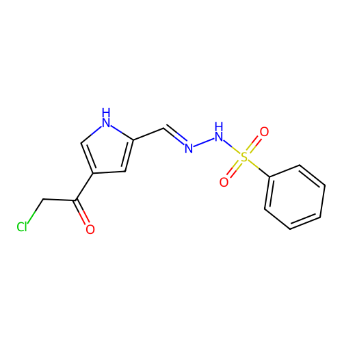 N'-{[4-(2-chloroacetyl)-1H-pyrrol-2-yl]methylene}benzenesulfonohydrazide structure