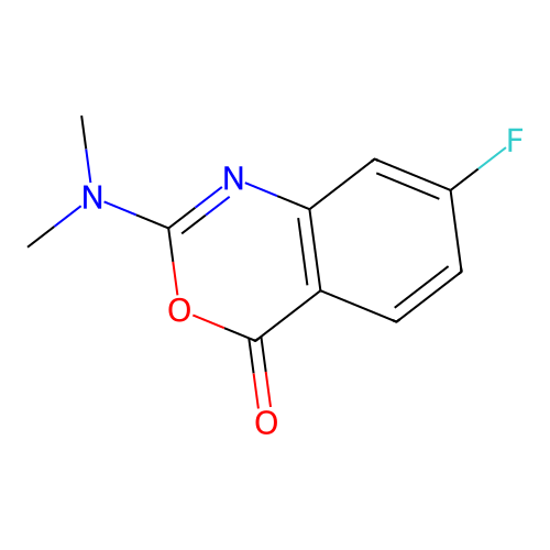 2-(dimethylamino)-7-fluoro-4H-3,1-benzoxazin-4-one structure