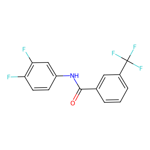 N-(3,4-difluorophenyl)-3-(trifluoromethyl)benzamide structure