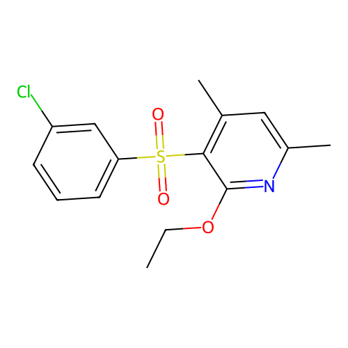 3-Chlorophenyl 2-ethoxy-4,6-dimethyl-3-pyridinyl sulfone structure