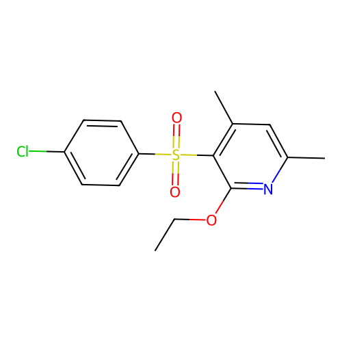 4-Chlorophenyl 2-ethoxy-4,6-dimethyl-3-pyridinyl sulfone structure