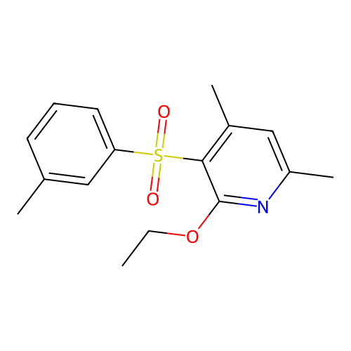 2-Ethoxy-4,6-dimethyl-3-[(3-methylphenyl)sulfonyl]pyridine structure