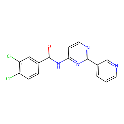 3,4-dichloro-N-[2-(3-pyridinyl)-4-pyrimidinyl]benzenecarboxamide structure
