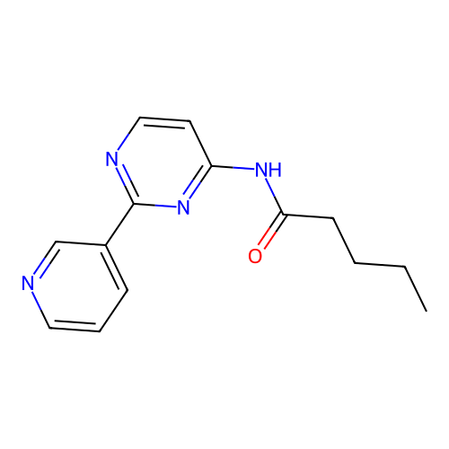 N-[2-(3-pyridinyl)-4-pyrimidinyl]pentanamide structure