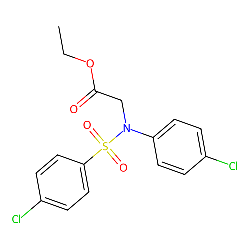 Ethyl 2-{4-chloro[(4-chlorophenyl)sulfonyl]anilino}acetate structure