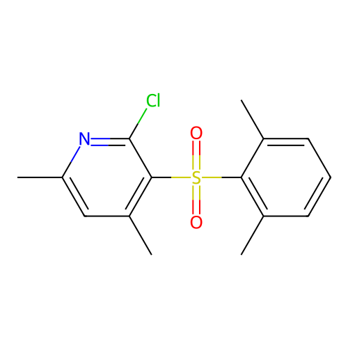 2-Chloro-3-[(2,6-dimethylphenyl)sulfonyl]-4,6-dimethylpyridine structure