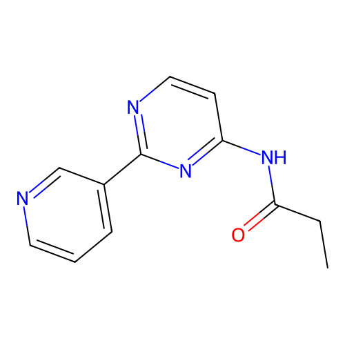 N-[2-(3-pyridinyl)-4-pyrimidinyl]propanamide structure