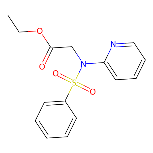 Ethyl 2-[(phenylsulfonyl)(2-pyridinyl)amino]acetate structure