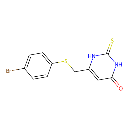 6-{[(4-Bromophenyl)sulfanyl]methyl}-2-sulfanyl-4-pyrimidinol structure