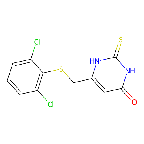 6-{[(2,6-Dichlorophenyl)sulfanyl]methyl}-2-sulfanyl-4-pyrimidinol structure