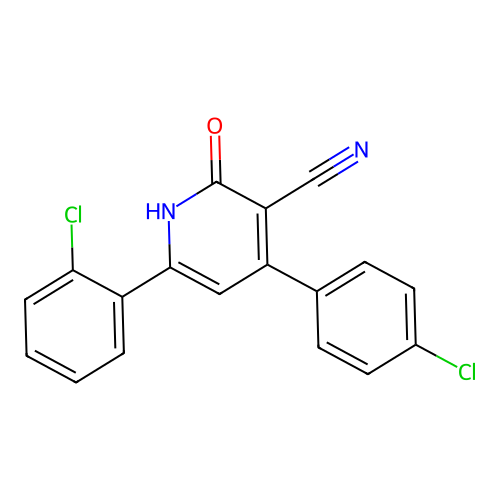 6-(2-Chlorophenyl)-4-(4-chlorophenyl)-2-oxo-1,2-dihydro-3-pyridinecarbonitrile structure