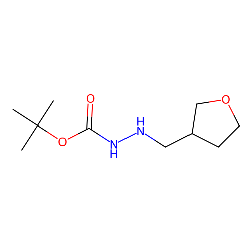 Tert-butyl 2-(tetrahydro-3-furanylmethyl)-1-hydrazinecarboxylate structure