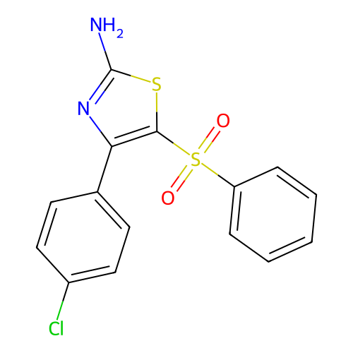 5-(Benzenesulfonyl)-4-(4-chlorophenyl)-1,3-thiazol-2-amine structure
