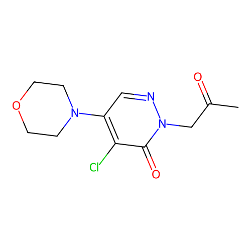 4-chloro-5-morpholino-2-(2-oxopropyl)-3(2H)-pyridazinone structure