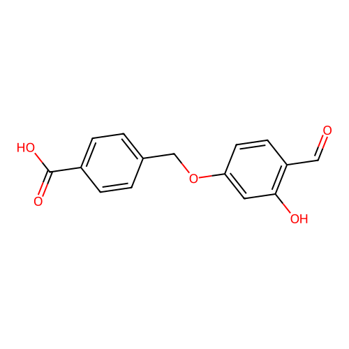 4-[(4-Formyl-3-hydroxyphenoxy)methyl]benzoic acid structure