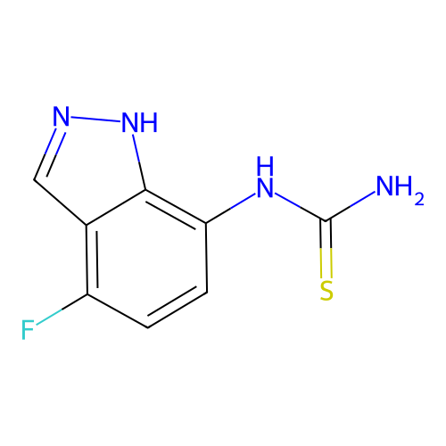 N-(4-Fluoro-1H-indazol-7-yl)thiourea structure