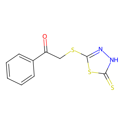 1-Phenyl-2-[(5-sulfanyl-1,3,4-thiadiazol-2-yl)sulfanyl]ethan-1-one structure