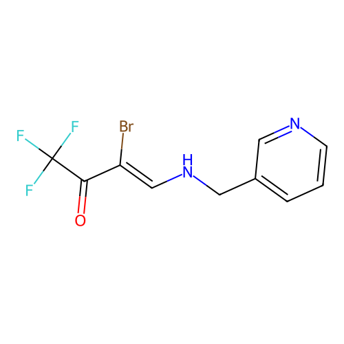 3-Bromo-1,1,1-trifluoro-4-(pyridin-3-ylmethylamino)but-3-en-2-one structure