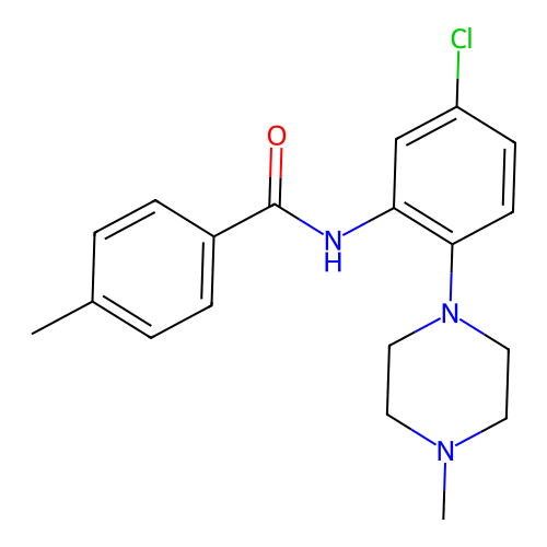 N-[5-chloro-2-(4-methylpiperazin-1-yl)phenyl]-4-methylbenzamide structure