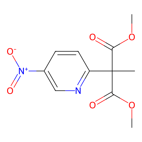 Dimethyl 2-methyl-2-(5-nitro-2-pyridinyl)malonate structure