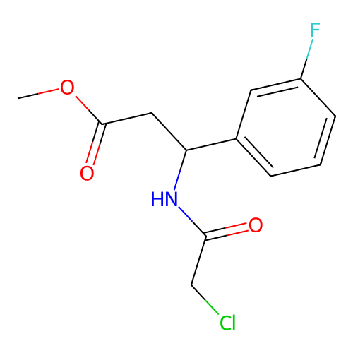 Methyl 3-[(2-chloroacetyl)amino]-3-(3-fluorophenyl)propanoate structure