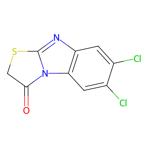 6,7-dichloro[1,3]thiazolo[3,2-a][1,3]benzimidazol-3(2H)-one structure