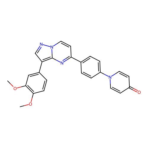 1-(4-[3-(3,4-DIMETHOXYPHENYL)PYRAZOLO[1,5-A]PYRIMIDIN-5-YL]PHENYL)-4(1H)-PYRIDINONE structure