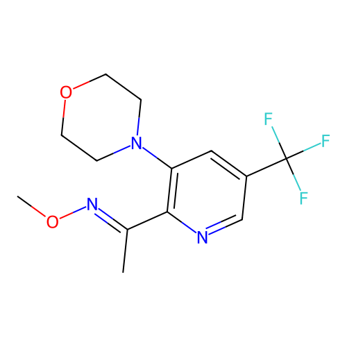 N-methoxy-1-[3-morpholin-4-yl-5-(trifluoromethyl)-2-pyridinyl]ethanimine structure